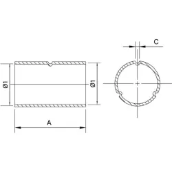 Compra MANGUITO COBRE H-H 5270 CON TOPES diametro 22 MM 10 UDS STH F280022 al mejor precio