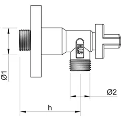 Compra VALVULA ESCUADRA AMERICA TECH EXTRA LARGA SIN TUERCA 1/2" - 3/8" 90º NEGRA 2 UDS STH 40271 al mejor precio