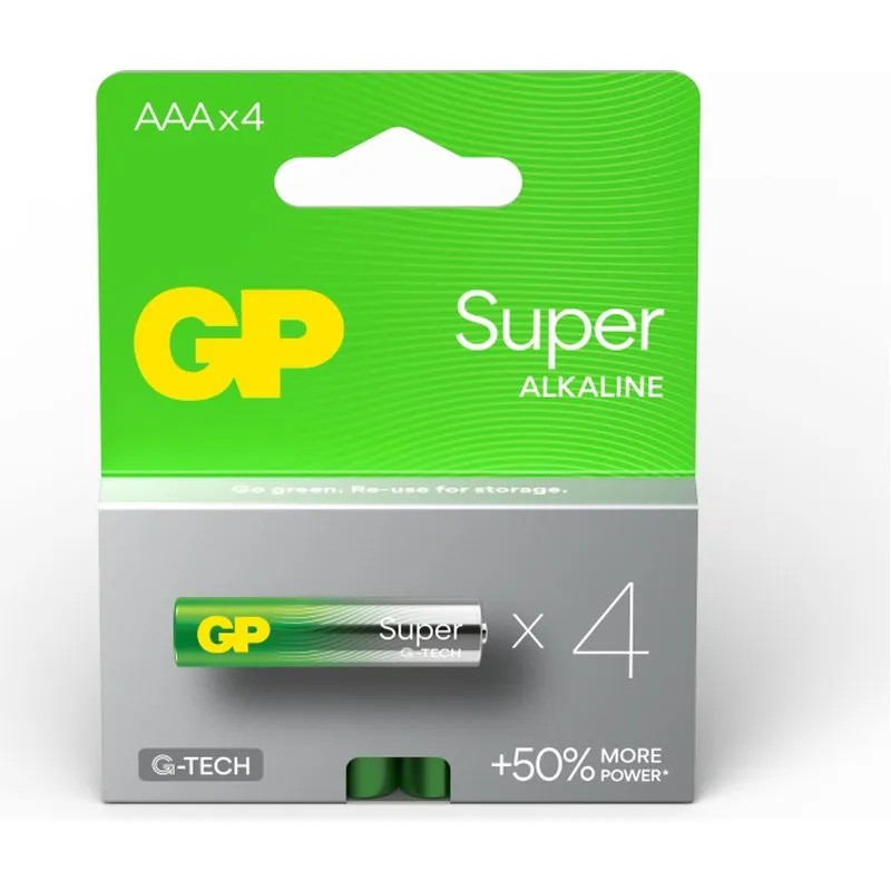 PILA ALCALINA SUPER LR03 AAA 4 UNID GENERAL DE PILAS LR03-B4 GP