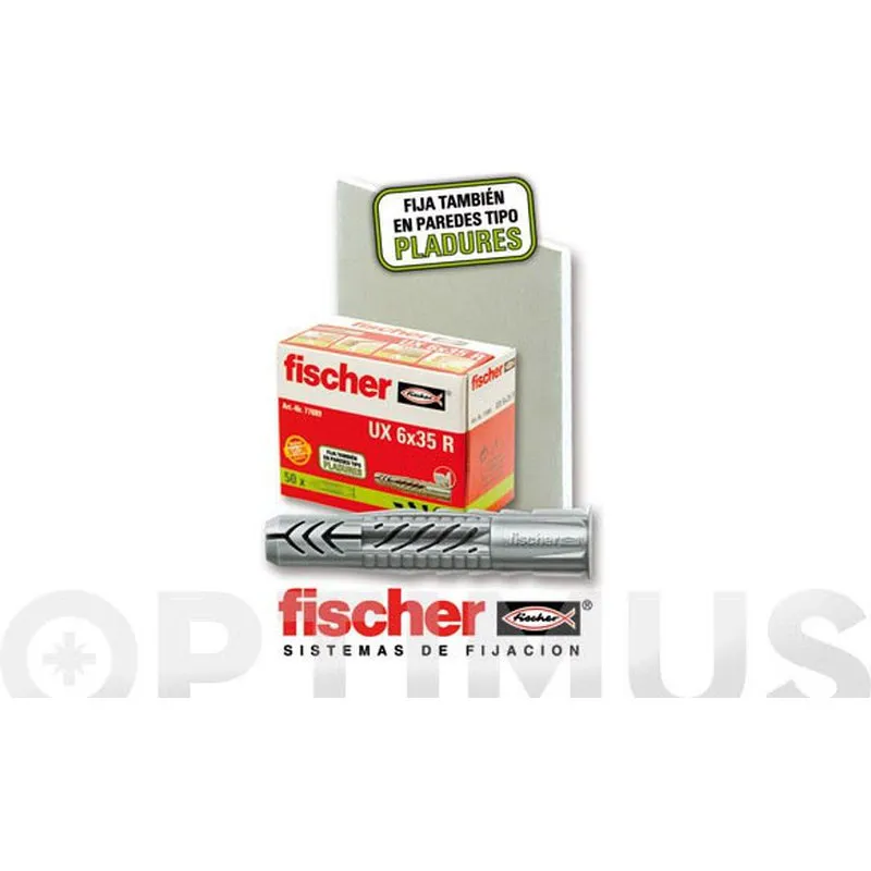 Compra Taco nilon 50 uds ux-10 x 60 r FISCHER 77872 al mejor precio