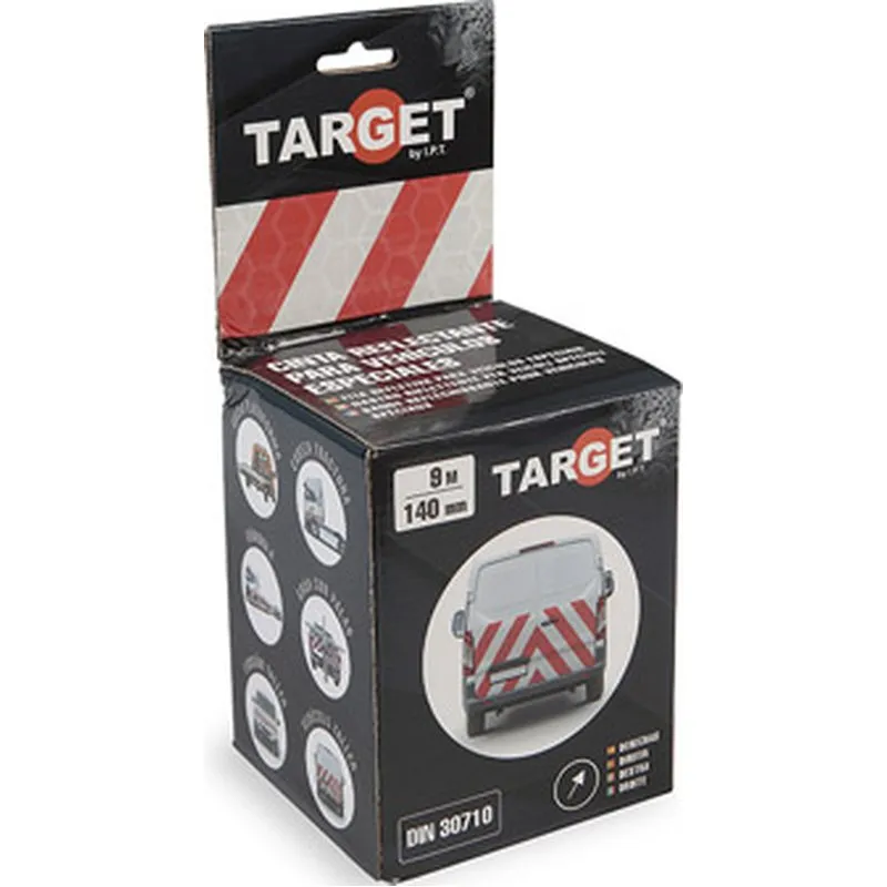 Compra CINTA ADHESIVA SEÑALIZACIÓN REFLECTANTE 9MTX140MM BLANCA/ROJA DIN 30710 A DERECHA TARGET C339140D al mejor precio
