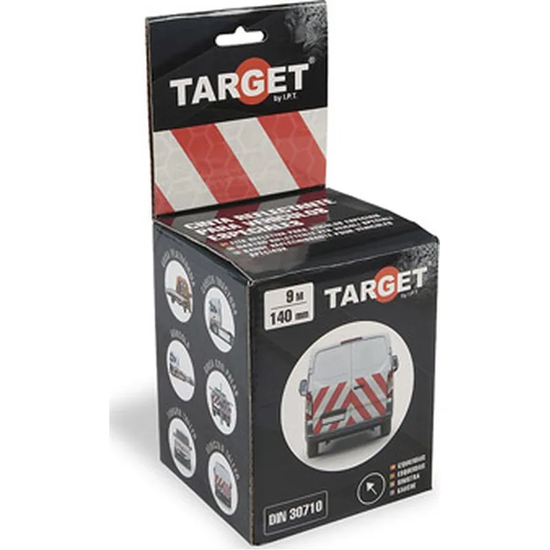 Compra CINTA ADHESIVA SEÑALIZACIÓN REFLECTANTE 9MTX140MM BLANCA/ROJA DIN 30710 A IZQUIERDA TARGET C339140I al mejor precio