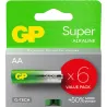 Compra PILA ALCALINA SUPER LR6 AA 6 UNID GENERAL DE PILAS LR06-B6 GP al mejor precio