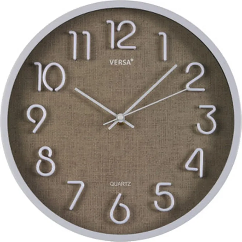 Compra RELOJ DE PARED REDONDO 30CM TEXTIL VERSA 20550113 al mejor precio