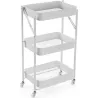 Compra CARRO MULTIUSOS METALICO 3 ESTANTERIAS BLANCO 45X29,5X77CM VERSA 22250186 al mejor precio