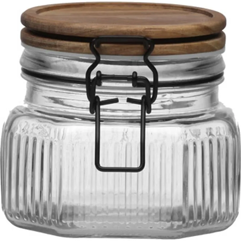 Compra BOTE CRISTAL TAPA ACACIA 0,6L VERSA 22500062 al mejor precio