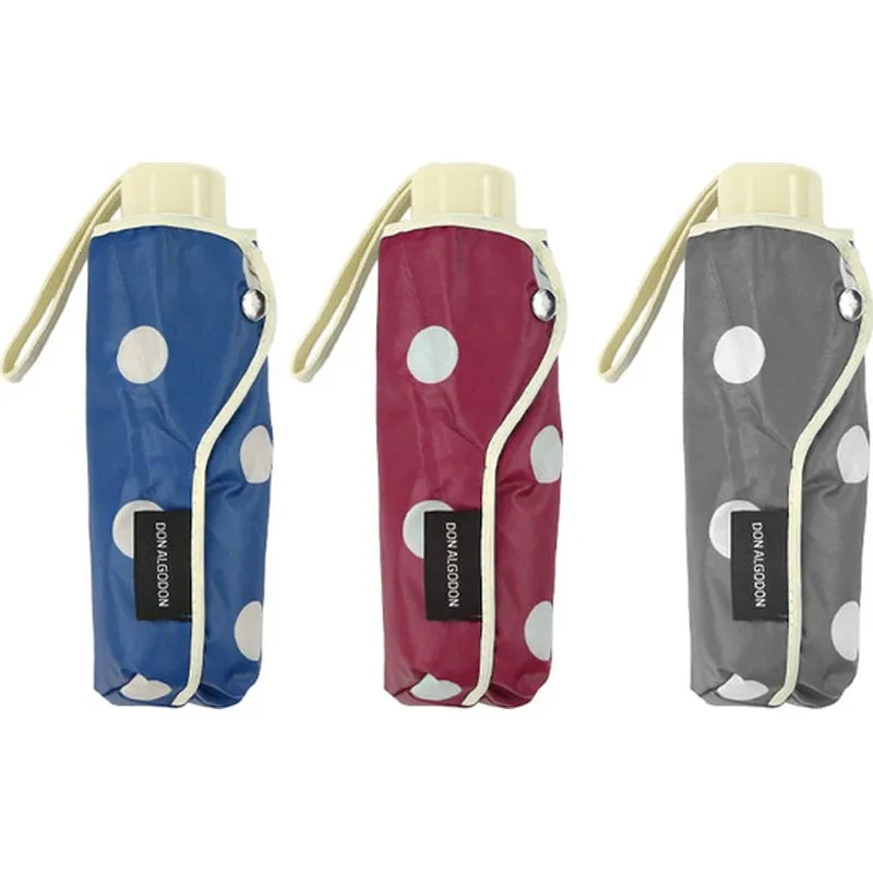 Compra PARAGUAS MUJER PLEGABLE MANUAL XL 3 SURTIDO TOPOS CUATRO GOTAS D1010 al mejor precio