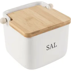 SALERO PORCELANA TAPA BAMBU...