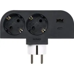 ADAPTADOR GIRATORIO 2 TOMAS...