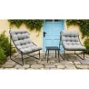 SILLON ACERO C/COJIN 2U + MESITA TURIN IMPORT 572778