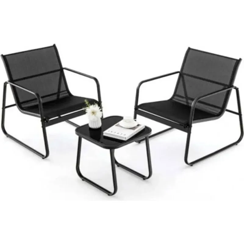 SILLON ACERO TEXTILENE 2 U + MESITA PALERMO IMPORT 572776