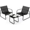 SILLON ACERO TEXTILENE 2 U + MESITA PALERMO IMPORT 572776