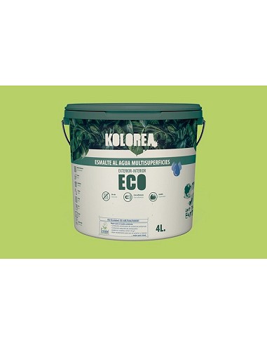 Compra Esmalte al agua eco satinado 750 ml verde lima KOLOREA KES-14-750ML/06158 al mejor precio