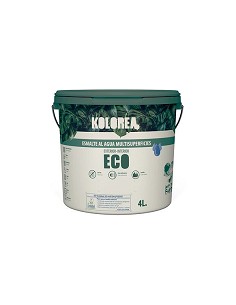 Compra Esmalte al agua eco satinado 4 l blanco KOLOREA KES-01 - 4L/06168 al mejor precio
