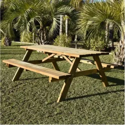MESA PICNIC CLASICA BANCOS...