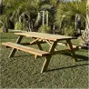 MESA PICNIC CLASICA BANCOS ABATIBLES 117X152X71CM FAURA 60050