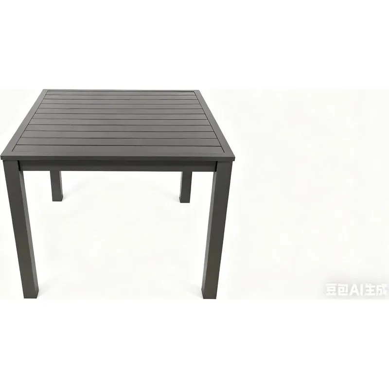 MESA ALUMINIO CUADRADA 93X93 CM ANTRACITA IMPORT 0001