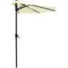 PARASOL BALCON ALUMINIO CON MANIVELA diametro270CM TUBO 38MM BEIGE 500596