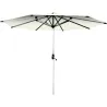 PARASOL ALUMINIO BLANCO CON MANIVELA 3M TUBO 48MM 500599