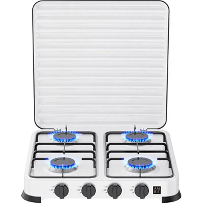 COCINA CAMPING GAS CON TAPA 4 FUEGOS AMBIT 6004