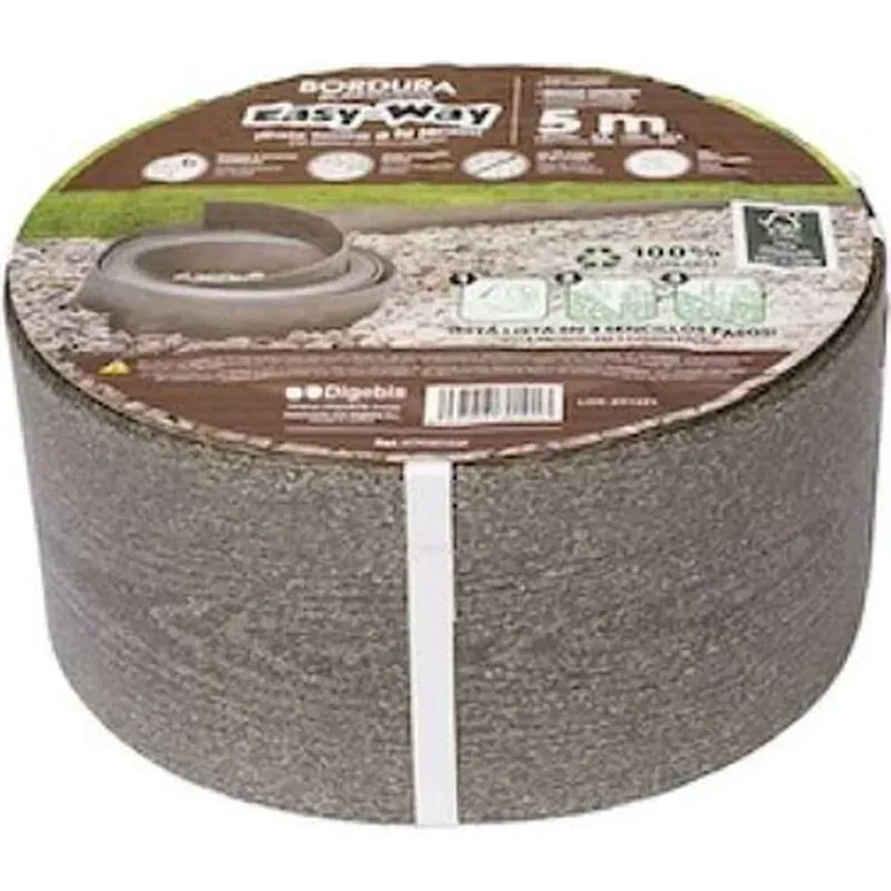 BORDURA EASY-WAY COMPOSITE 5M 13,5CM MARRON 6 ESTACAS DIGEBIS SOE00103