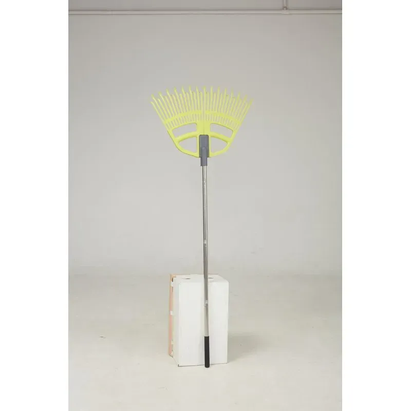 ESCOBA RECOGEHOJAS POLIPROPILENO 3 EN 1 MANGO ACERO INOX NATUUR GR3IN1