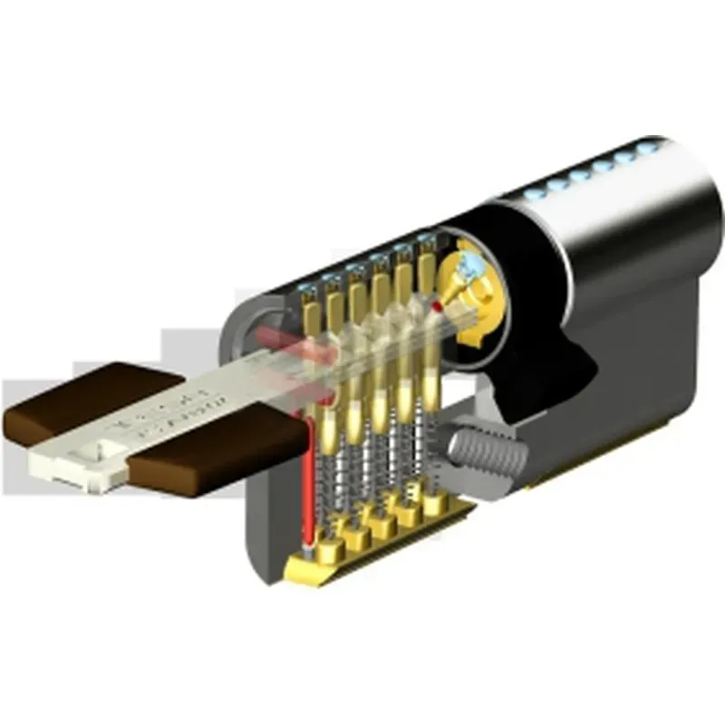 CILINDRO TK100 LEVA LARGA, DOBLE EMBRAGUE 30-50 NIQUEL, 5 LLAVES TESA TK153050N