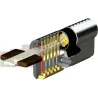 CILINDRO TK100 LEVA LARGA, DOBLE EMBRAGUE 30-50 NIQUEL, 5 LLAVES TESA TK153050N