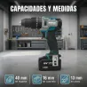 TALADRO PERCUTOR COMPACTO 18V, 50NM BATERIA DE 2.0 AH Y CARGADOR WESCO WS2425K2