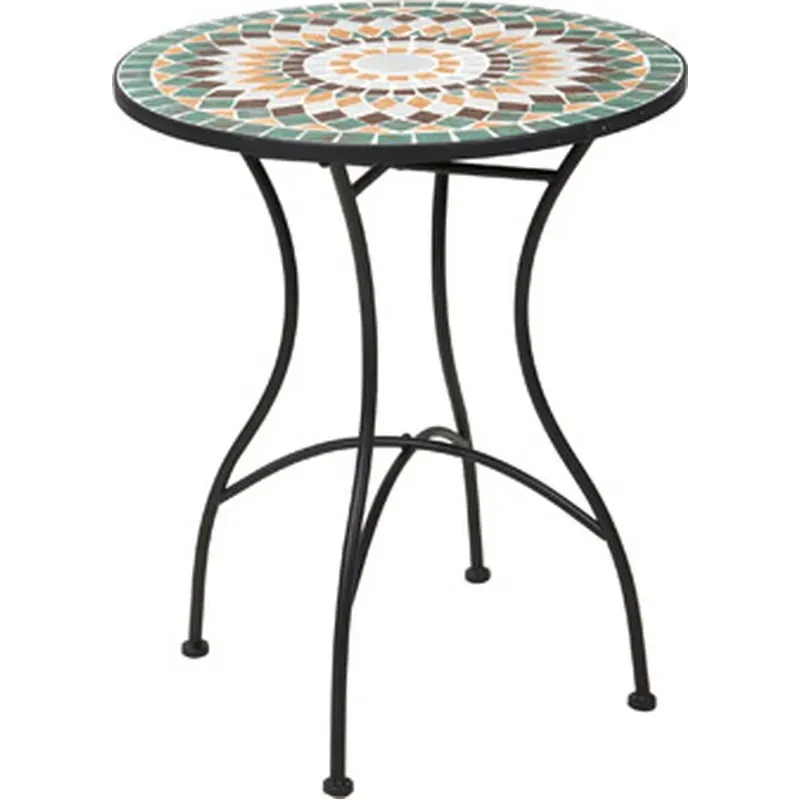 MESA ACERO MOSAICO diametro 60CM IMPORT X75000550