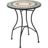 MESA ACERO MOSAICO diametro 60CM IMPORT X75000550