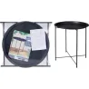 MESA AUXILIAR ACERO diametro 47CM NEGRO IMPORT X65300010