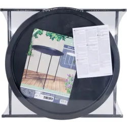 MESA AUXILIAR ACERO diametro 47CM NEGRO IMPORT X65300010