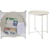 MESA AUXILIAR ACERO diametro 47CM BEIGE IMPORT X65300020