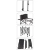 MESA CAMPING METALICA 95X55CM 50-80CM IMPORT X51000040