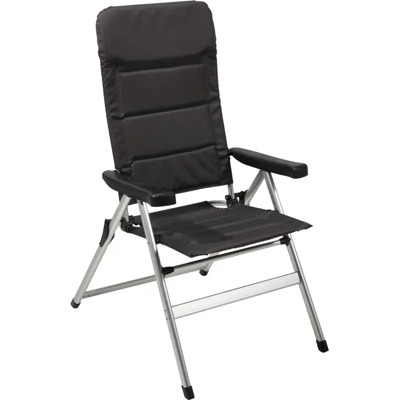 SILLA CAMPING PLEGABLE POSICIONES NEGRA 63,5X120CM IMPORT X18000020