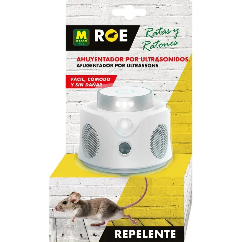REPELENTE ULTRASONIDO RATAS Y RATONES 10,6X10X15CM ROES 231772