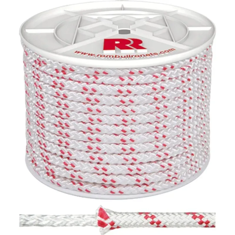 CUERDA POLIESTER TRENZADO CON ALMA diametro 8 MM 200 MT BLANCO ROMBULL 420012001044