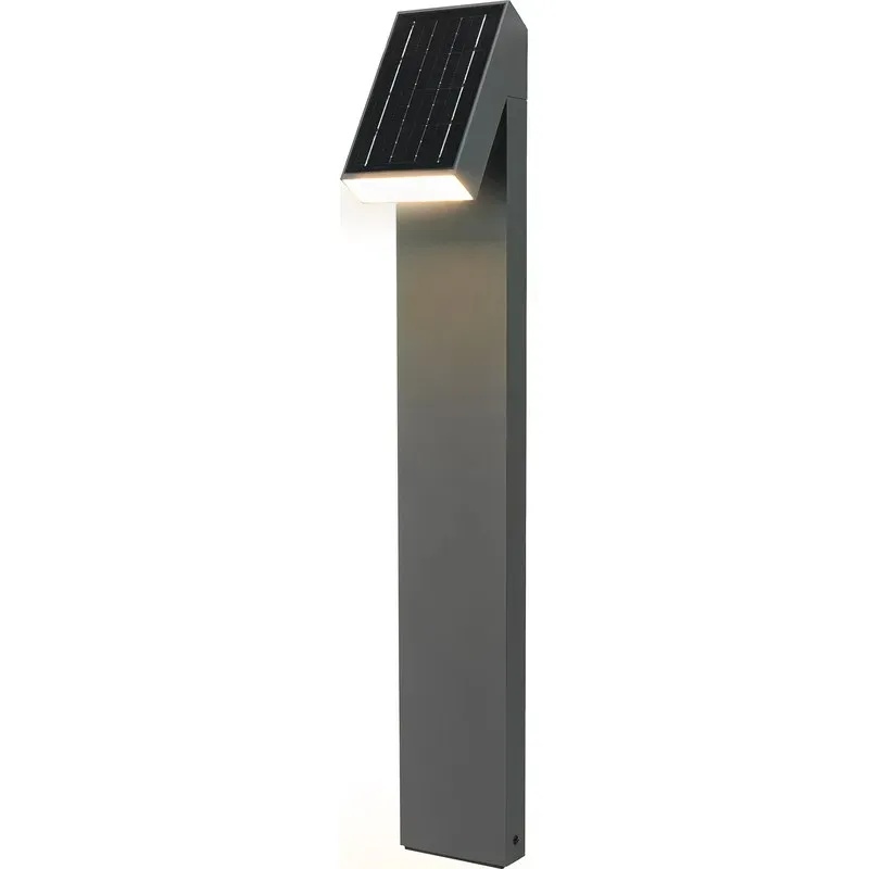 FAROLA SOLAR LED LYRA GRIS 500LM 3000K GARZA 401572C