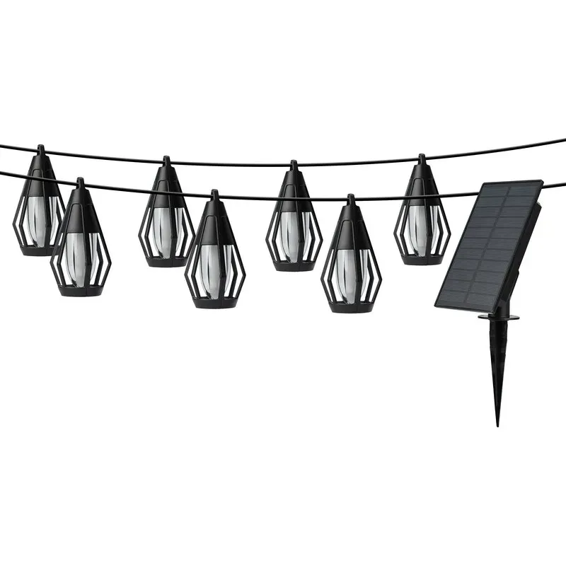 GUIRNALDA SOLAR LED SELENE NEGRO 16K 200LM EFECTO LLAMA GARZA 401563B