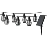 GUIRNALDA SOLAR LED SELENE NEGRO 16K 200LM EFECTO LLAMA GARZA 401563B