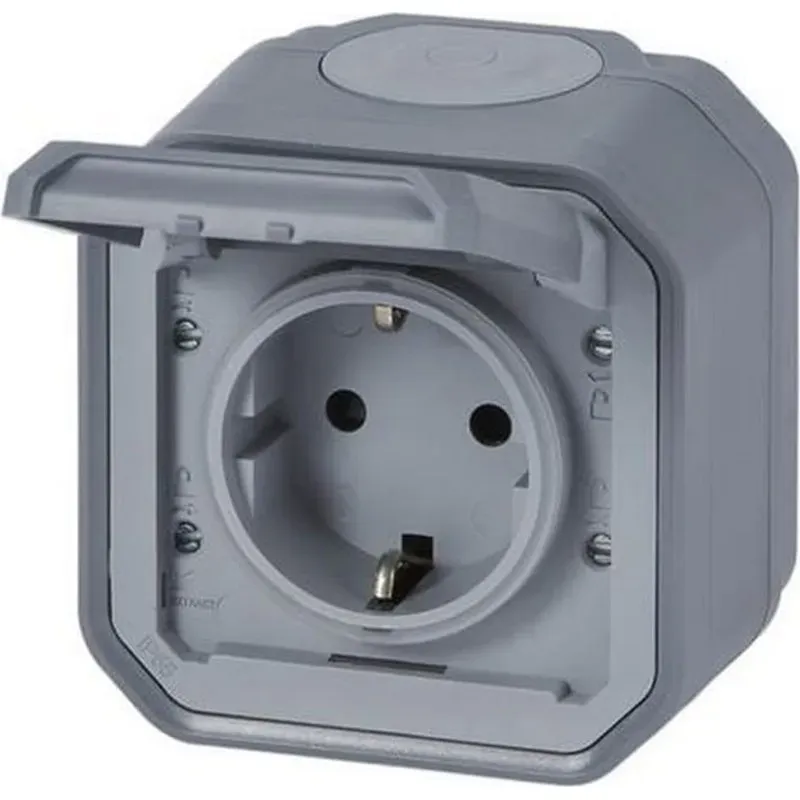BASE SCHUKO SUPERFICIE GRIS IP55 NEW PLEXO LEGRAND 069733LE