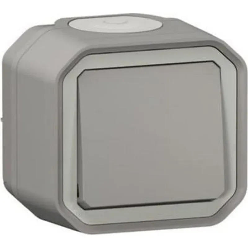 CONMUTADOR SUPERFICIE GRIS IP55 NEW PLEXO LEGRAND 069711LE