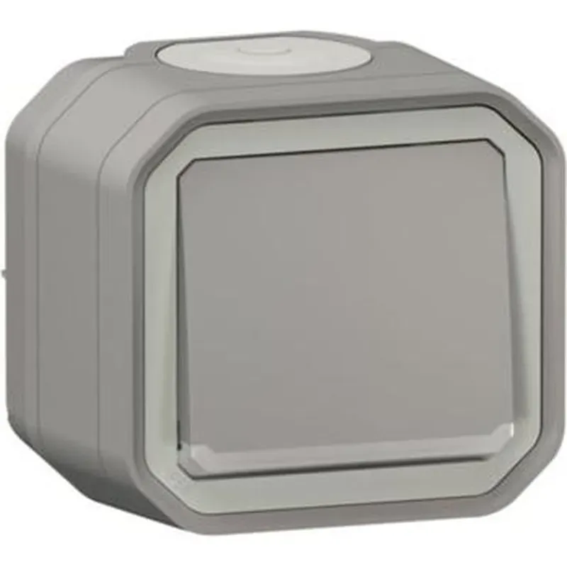 PULSADOR LUMINOSO SUPERFICIE GRIS IP55 NEW PLEXO LEGRAND 069722LE