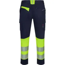 PANTALON ALTA VISIBILIDAD STRETCH CINTA SEGMENTADA NAVY/AMARILLO TALLA XXL VELILLA 303032S_61/20_2XL