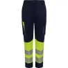 PANTALON ALTA VISIBILIDAD STRETCH CINTA SEGMENTADA NAVY/AMARILLO TALLA XS MUJER VELILLA 303032SW_61/20_XS