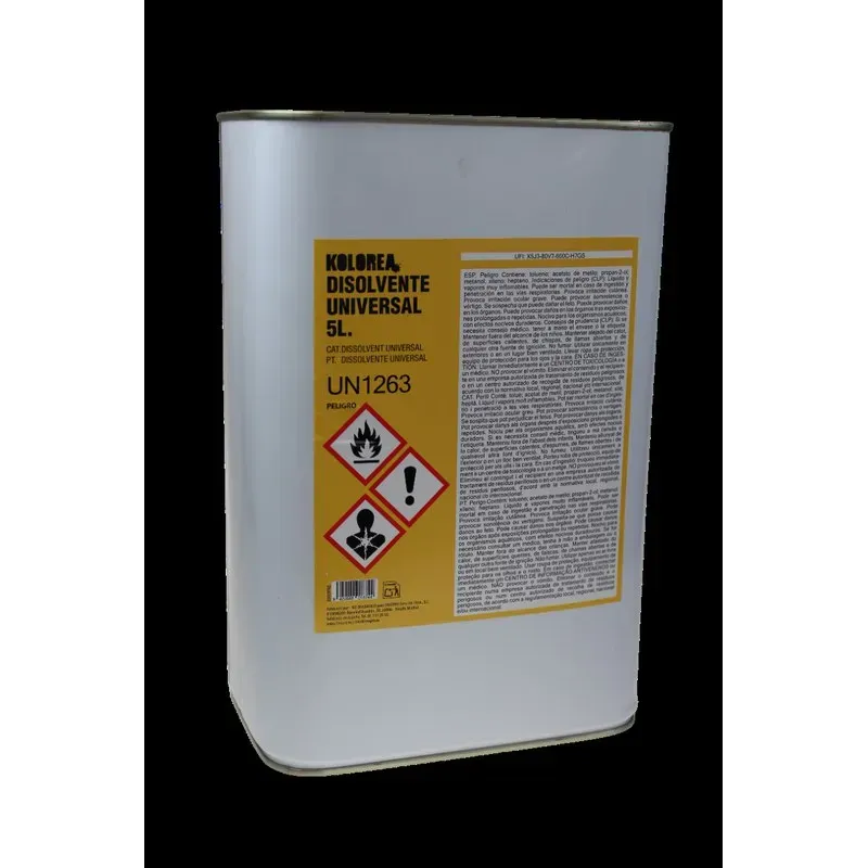 DISOLVENTE UNIVERSAL ENVASE METALICO 5 L KOLOREA 035712432