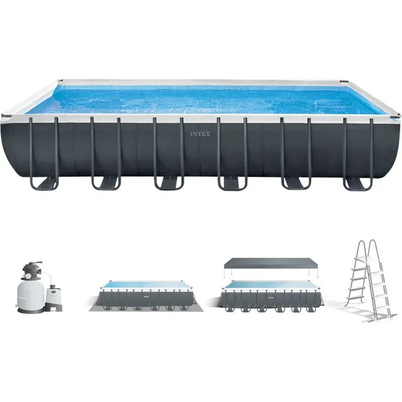 PISCINA DESMONTABLE RECTANGULAR ULTRA XTR 31.800 L DEPURADORA ARENA 7.900 L/H 366 X 132 X 732 CM INTEX 55221