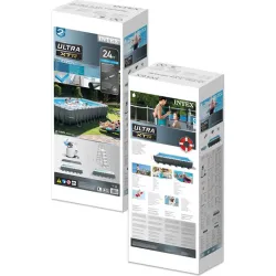 PISCINA DESMONTABLE RECTANGULAR ULTRA XTR 31.800 L DEPURADORA ARENA 7.900 L/H 366 X 132 X 732 CM INTEX 55221