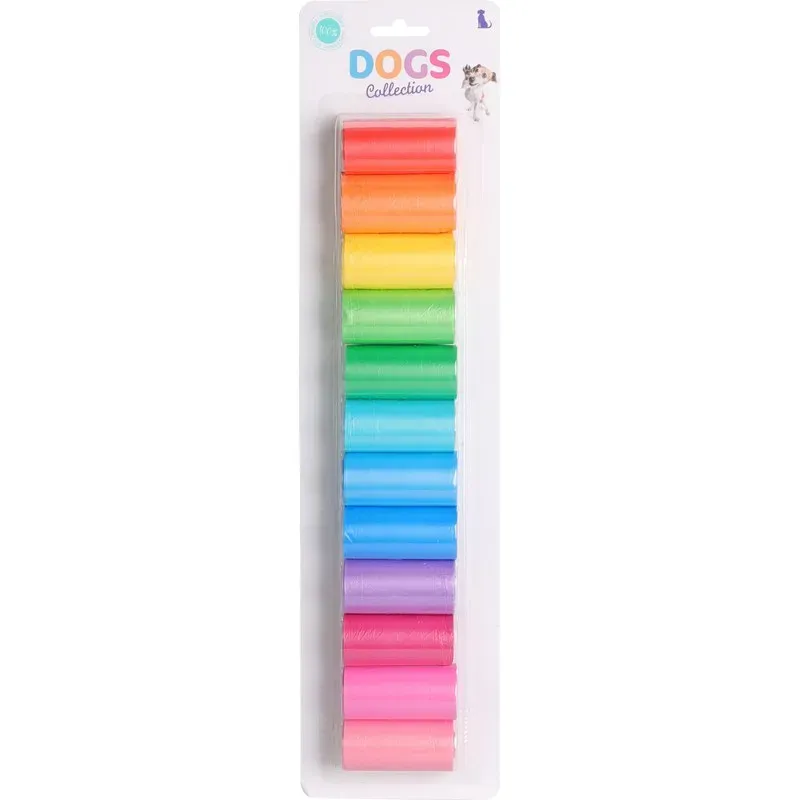 BOLSA RESIDUOS CANINOS COLORES 12 ROLLOS X 20 BOLSAS KOOPMAN 491014510